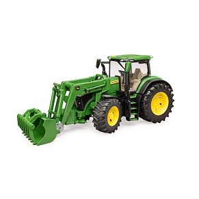 John Deere 7R 350 traktor homlokrakodóval - Bruder 3151