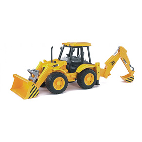 Traktor - JCB 4CX, elülső rakodóval, kotrókanállal - Bruder 2428