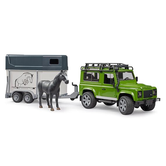 Land Rover Defender - lószállító vontatmánnyal - Bruder 2592