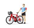 Závodní silniční kolo s cyklistou - Bruder 63110